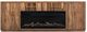 International Furniture Direct Balam Brown 80" TV Stand with Fireplace-0