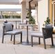 Zuo® Modern Horizon 2-Piece Gray Aluminum Fabric Outdoor Dining Chair Set-5