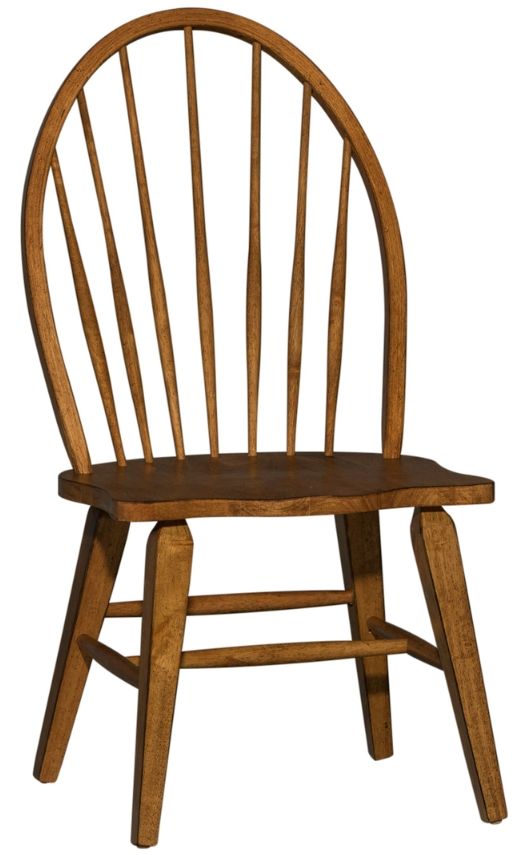 Liberty Furniture Hearthstone Ridge Tobacco Windsor Back Side Chair-0