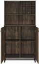 Coaster® Mendoza Rustic Oak Herringbone/Gunmetal 2-Door Wine Cabinet-3