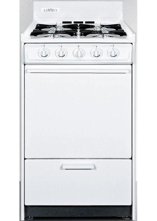 Summit® 20" White Freestanding Gas Range-0