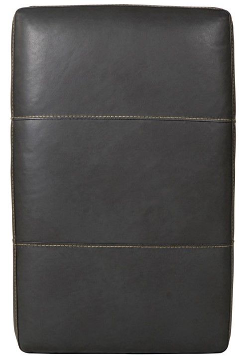 Jackson Furniture Marco Gunmetal Leather Ottoman-3