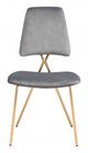 Zuo® Chloe Gray/Gold Dining Chair-1