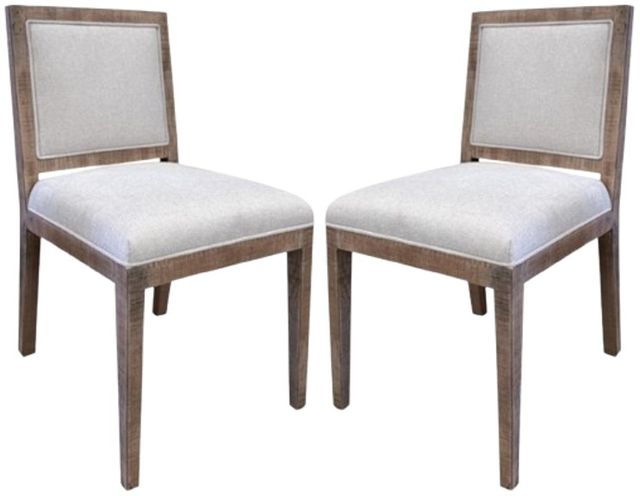 International Furniture Direct Milo Gray/Sand Drift Dining Side Chair-3