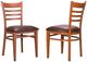 Linon Kara 2-Piece Burgandy/Dark Honey Vinyl Metal Side Chairs-0