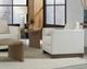 Modus Furniture One Bisque Top End Table with Clear Base-1