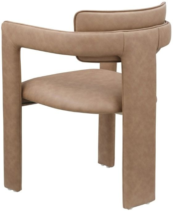Meridian Furniture Brenda Brown Vegan Leather Upholstered Dining Chair-3
