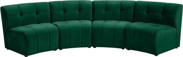 Meridian Furniture Limitless 4-Piece Green Velvet Modular Sectional-0
