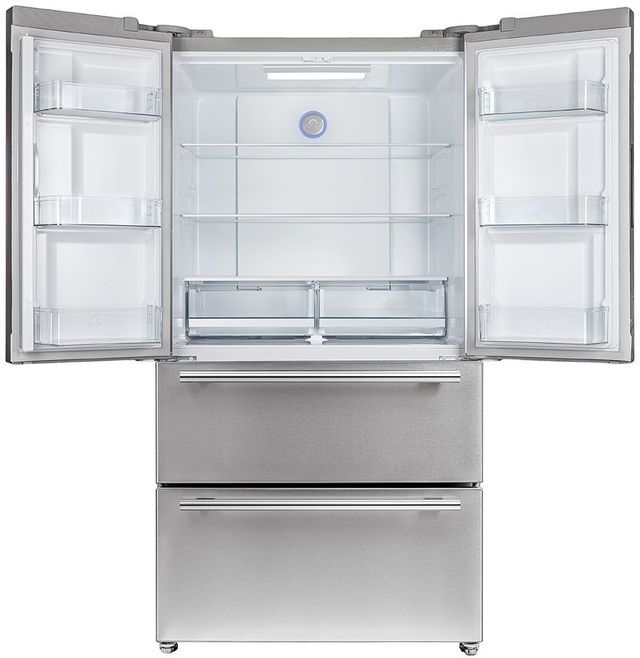 FORNO® Alta Qualita 36" 19.2 Cu. Ft. Stainless Steel Counter Depth French Door Refrigerator-2