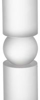 A & B Home Palisade White Large Glass Candle Holder-1