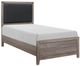 Mazin Furniture Woodrow 4 Piece Gray Twin Bedroom Set-2
