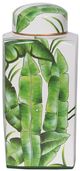 A & B Home Lovise Green Palm Square Jar-1