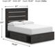 Signature Design by Ashley® Delmorta Dark Gray 4-Drawer Youth Full Storage Panel Bed-2