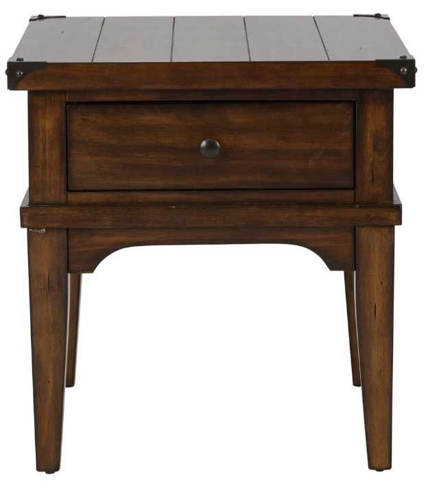 Liberty Furniture Aspen Skies Russet Brown End Table-2