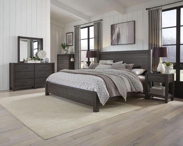 aspenhome® Milk Creek Carob King Panel Bed-1
