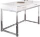 Steve Silver Co. Everett White Desk with Clear Base-0