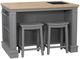 Powell® Penda Gray Kitchen Island with Stools-0
