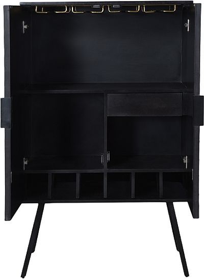 Moe's Home Collection Sunburst Black Wine Cabinet-3