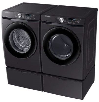 Samsung Black Stainless Steel Front Load Laundry Pair-1