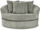 Signature Design by Ashley® Lindyn Fog Oversized Swivel Accent Chair-2