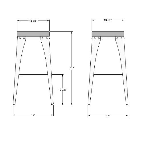 Amisco Customizable Upright Bar Stool-2