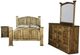 Vintage Furniture Mansion Wax 4-Piece Queen Panel Bedroom Set-0