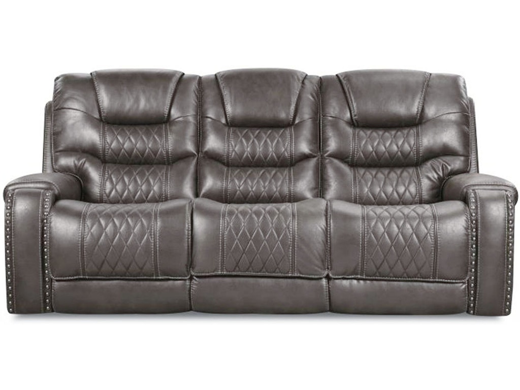 Gazelle Grey Power Headrest Reclining Sofa | Bob Mills Furniture