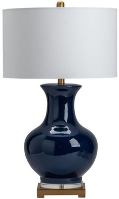 Crestview Collection Hamilton Urn Blue Table Lamp