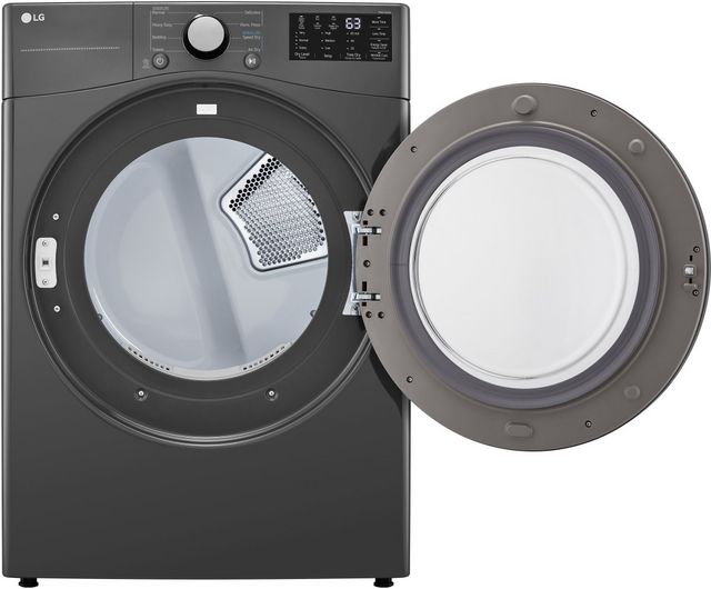 LG Middle Black Front Load Laundry Pair-11