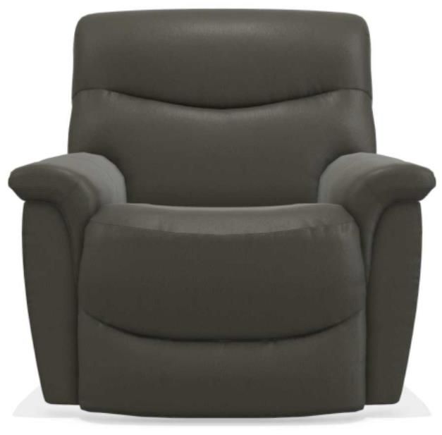 La-Z-Boy® James Charcoal Leather Power Rocking Recliner with Headrest-1