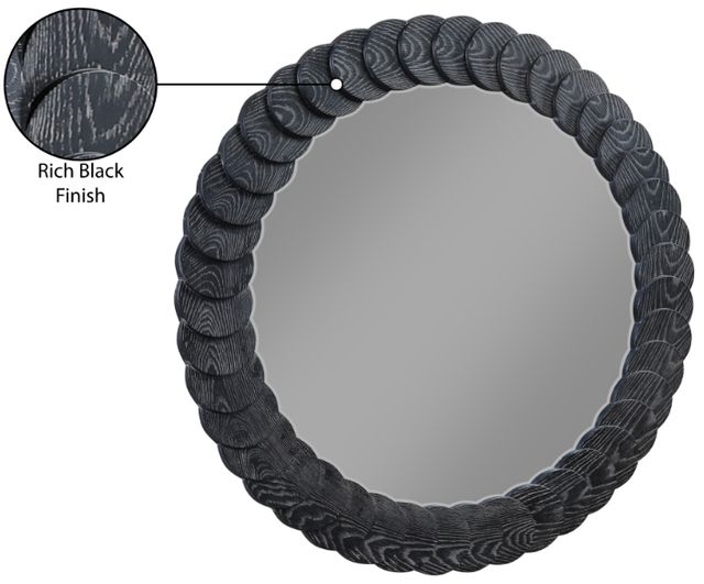 Meridian Furniture Revolve Black Round Mirror-4