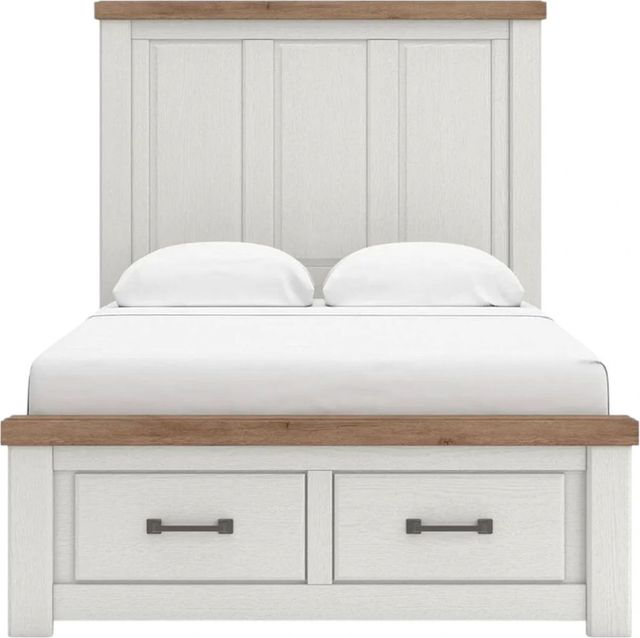 Benchcraft® Savonport Brown/White Youth Full Panel Storage Bed-2