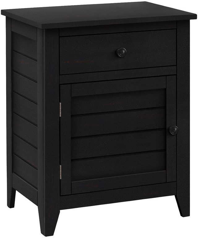 Monarch Specialties Inc. Black Veneer End Table-0
