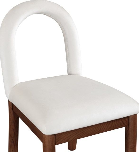 Meridian Furniture Conrad Cream/Walnut Dining Side Chair-3