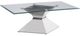 Coaster® Jenny 3-Piece Tempered Glass Top Occasional Table with Chrome Base Set-1