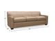 Stone & Leigh Isabella Aline Toast Leather Sofa  -5