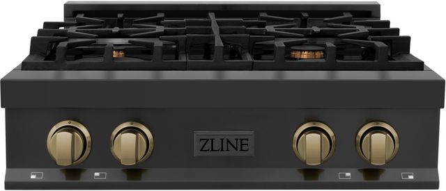 ZLINE Autograph Edition 30" Black Stainless Steel Gas Rangetop-0