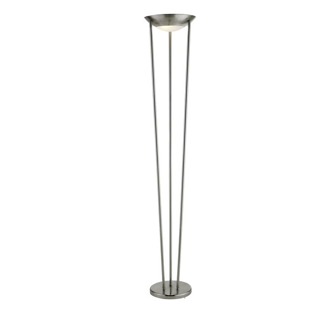 Adesso® Odyssey Brushed Steel 300W Torchiere-0
