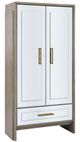 Bassett Mirror Lansing Cerused Gray Oak Tall Bar Cabinet-0