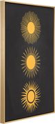 Zuo® Modern Three Suns Canvas Black/Gold Wall Art-2