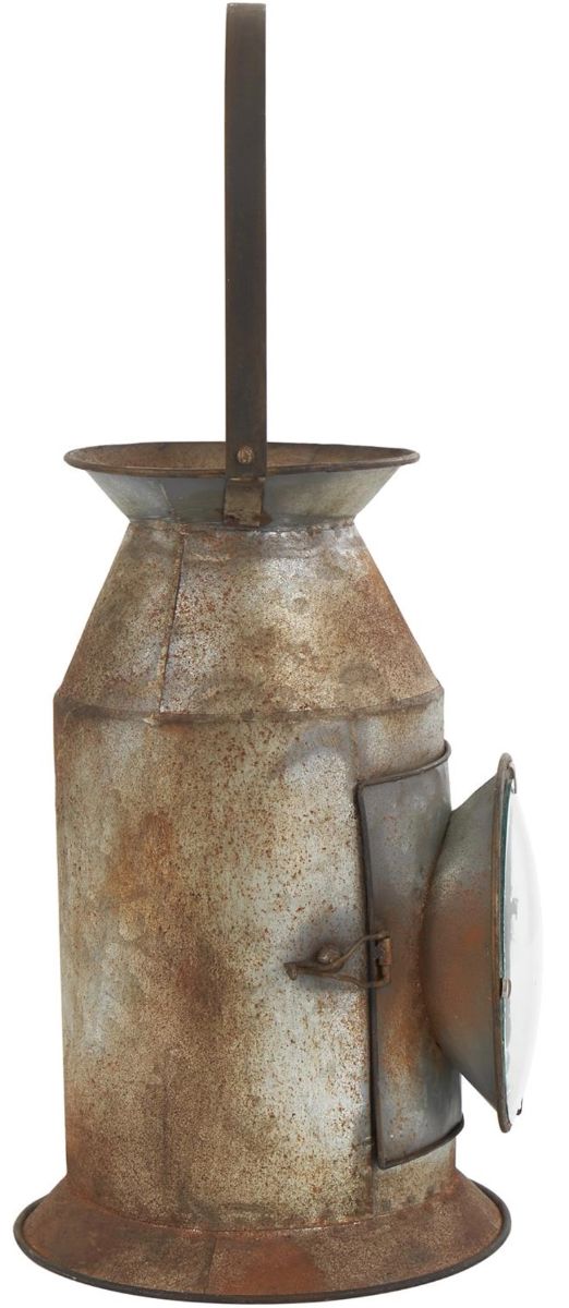 Deco Marche Gray Decorative Candle Lantern with Handle-2