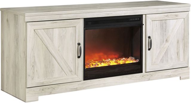 Signature Design by Ashley® Bellaby Whitewash 4-Piece Entertainment Center with Fireplace-7
