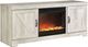 Signature Design by Ashley® Bellaby Whitewash 4-Piece Entertainment Center with Fireplace-4