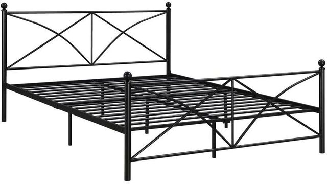 Coaster® Hart Matte Black Metal Bed-0