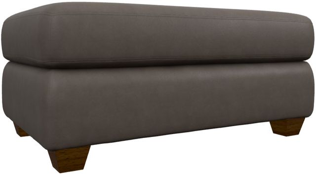 La-Z-Boy® Charlie Greystone Leather Ottoman-0