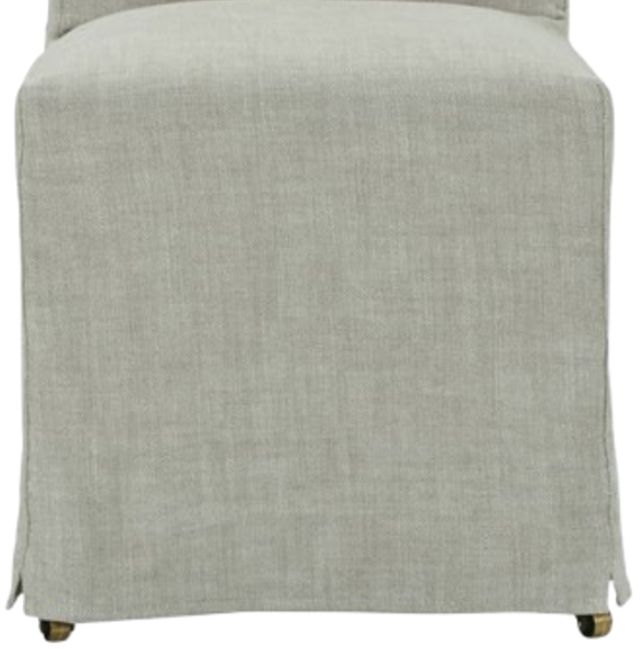 Rowe® Customizable Odessa Slipcovered Dining Armless Chair with Castered Legs-1