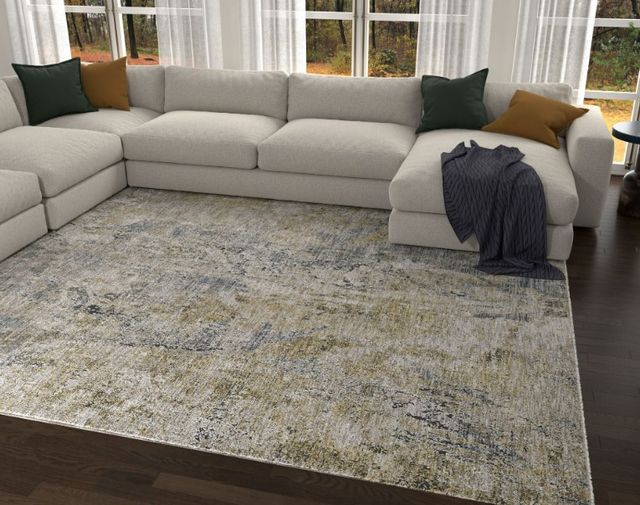 KAS Rugs Avani Blue/Gold Laurel 5'x8' Area Rug-1