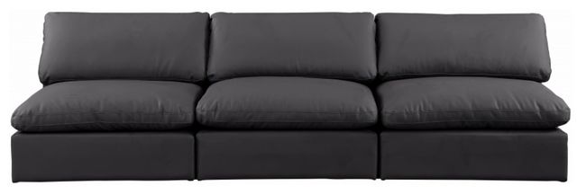 Meridian Furniture Comfy 3-Piece Black Armless Sofa-1