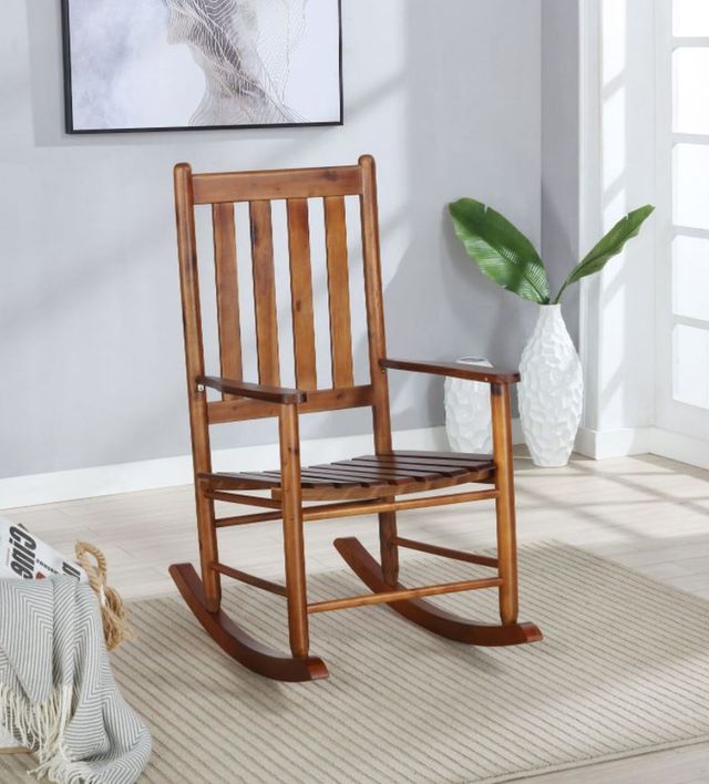 Coaster® Annie Black Slat Back Wooden Rocking Chair-1