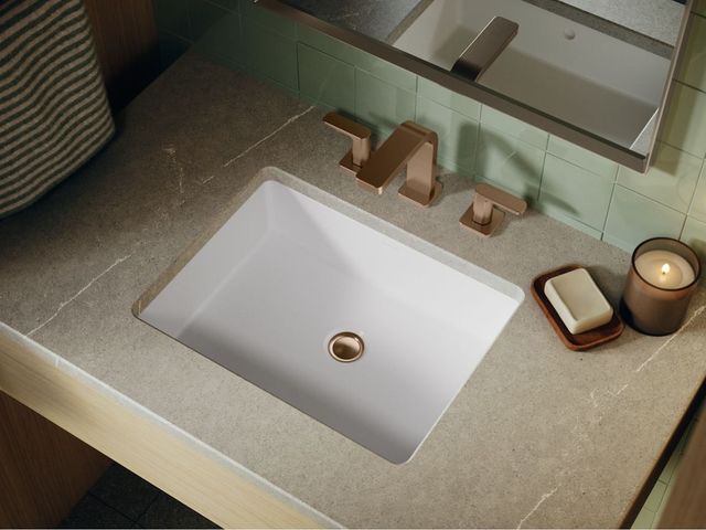 Kohler Verticyl® White 19.75" Rectangular Undermount Bathroom Sink-3